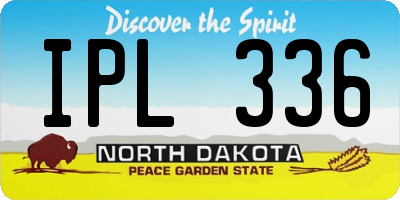 ND license plate IPL336