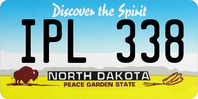 ND license plate IPL338