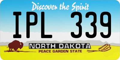 ND license plate IPL339