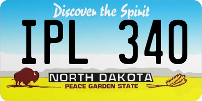 ND license plate IPL340