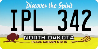 ND license plate IPL342