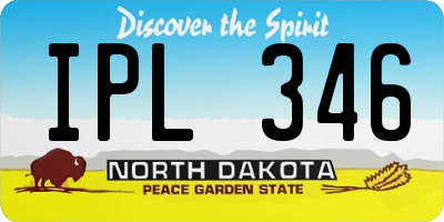 ND license plate IPL346