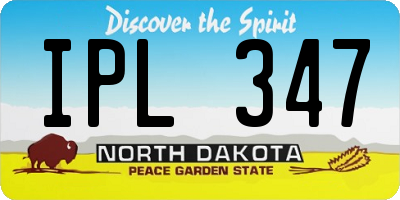 ND license plate IPL347