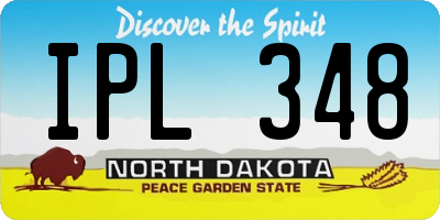 ND license plate IPL348