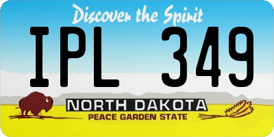 ND license plate IPL349