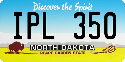 ND license plate IPL350
