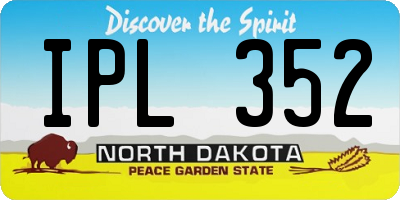 ND license plate IPL352