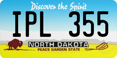 ND license plate IPL355