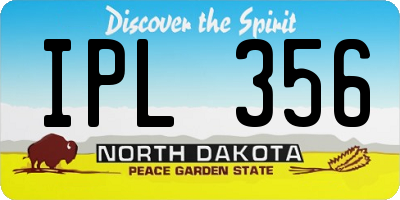 ND license plate IPL356