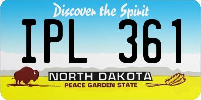 ND license plate IPL361