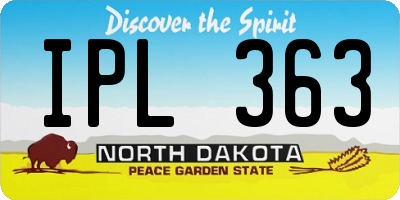 ND license plate IPL363