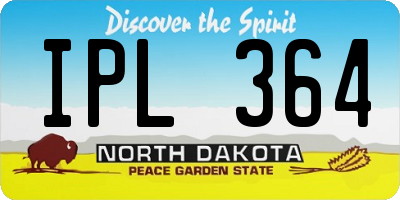 ND license plate IPL364