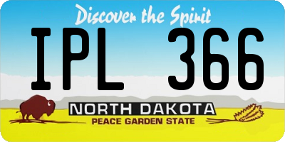 ND license plate IPL366