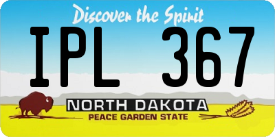 ND license plate IPL367