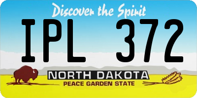 ND license plate IPL372