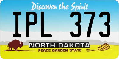 ND license plate IPL373