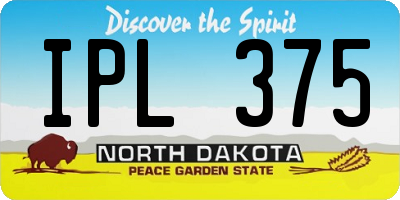 ND license plate IPL375