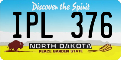 ND license plate IPL376