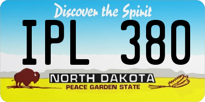 ND license plate IPL380