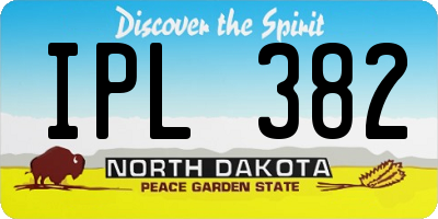 ND license plate IPL382