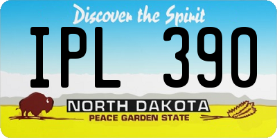 ND license plate IPL390