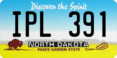 ND license plate IPL391