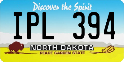 ND license plate IPL394