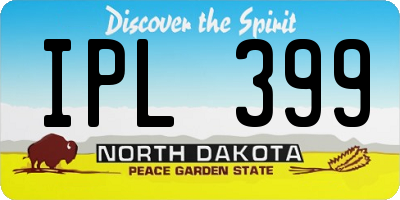 ND license plate IPL399