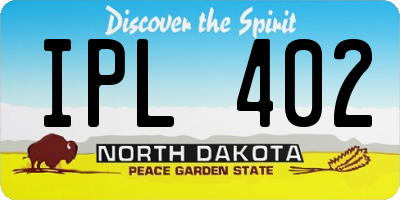 ND license plate IPL402