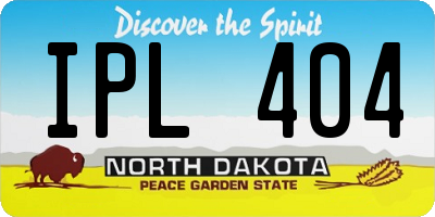 ND license plate IPL404
