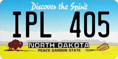 ND license plate IPL405
