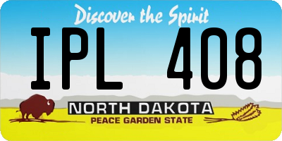 ND license plate IPL408