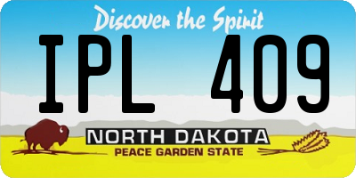 ND license plate IPL409