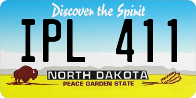 ND license plate IPL411