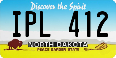 ND license plate IPL412