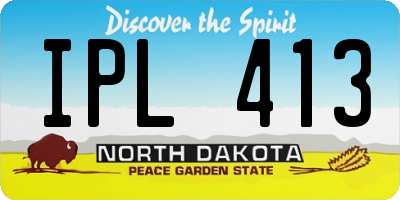 ND license plate IPL413