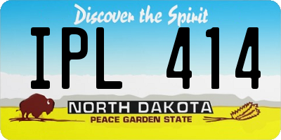 ND license plate IPL414