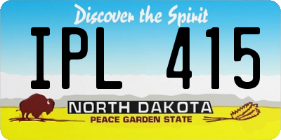 ND license plate IPL415