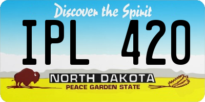 ND license plate IPL420