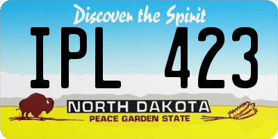 ND license plate IPL423