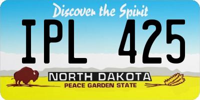ND license plate IPL425