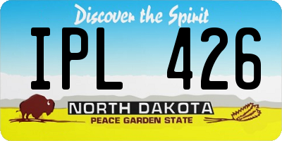 ND license plate IPL426