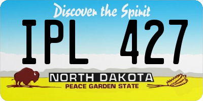 ND license plate IPL427