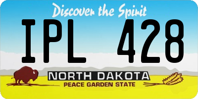 ND license plate IPL428