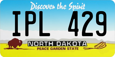 ND license plate IPL429