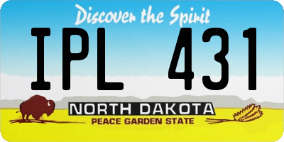 ND license plate IPL431
