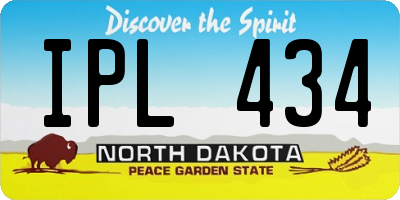ND license plate IPL434