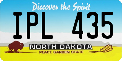 ND license plate IPL435