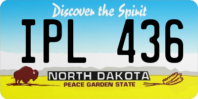 ND license plate IPL436