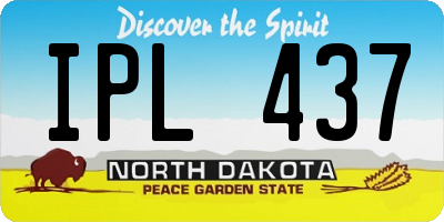 ND license plate IPL437
